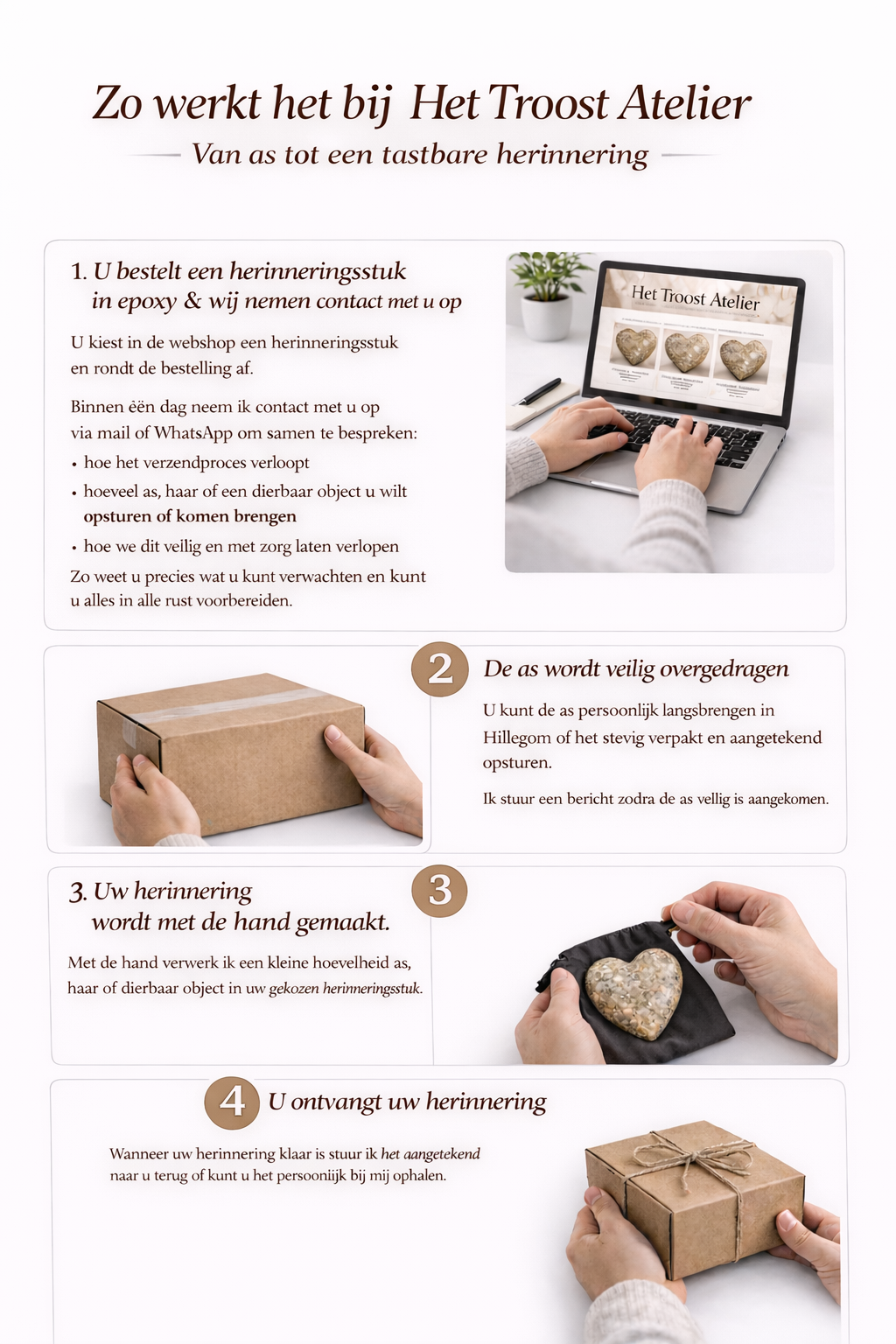 Herinneringshart staand van epoxy maat M- Volledig Gepersonaliseerd