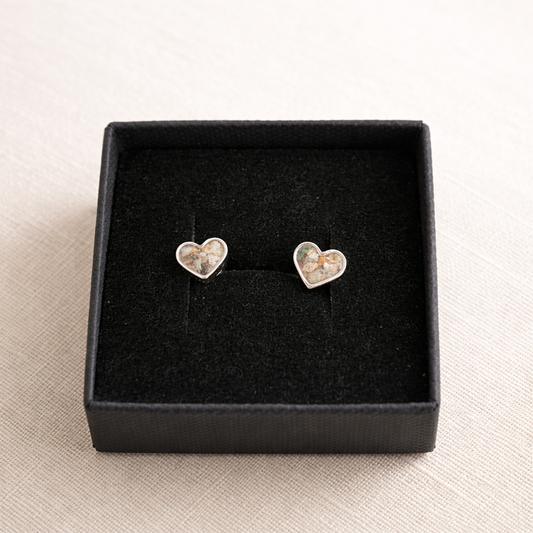 Oorbellen hartje zilver