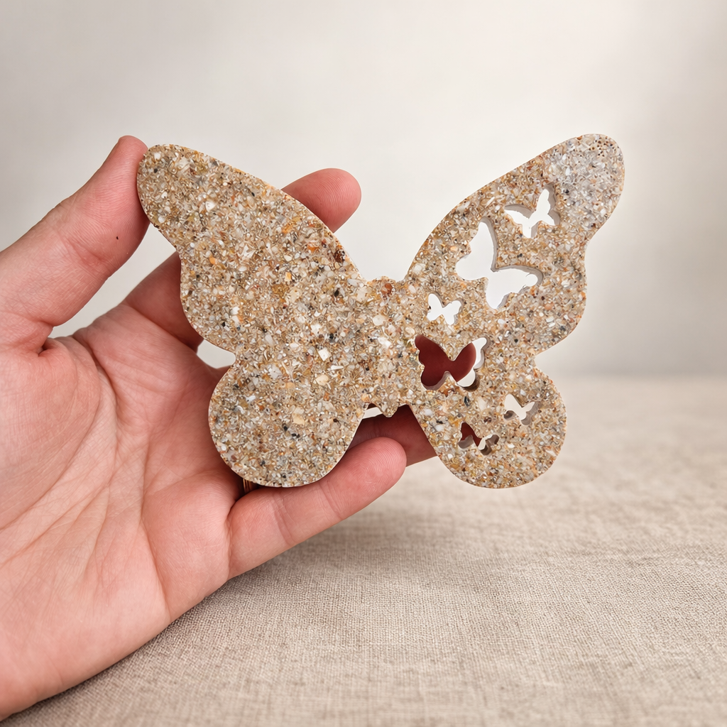 Vlinder met kleine vlinders van Epoxy – Volledig Gepersonaliseerd