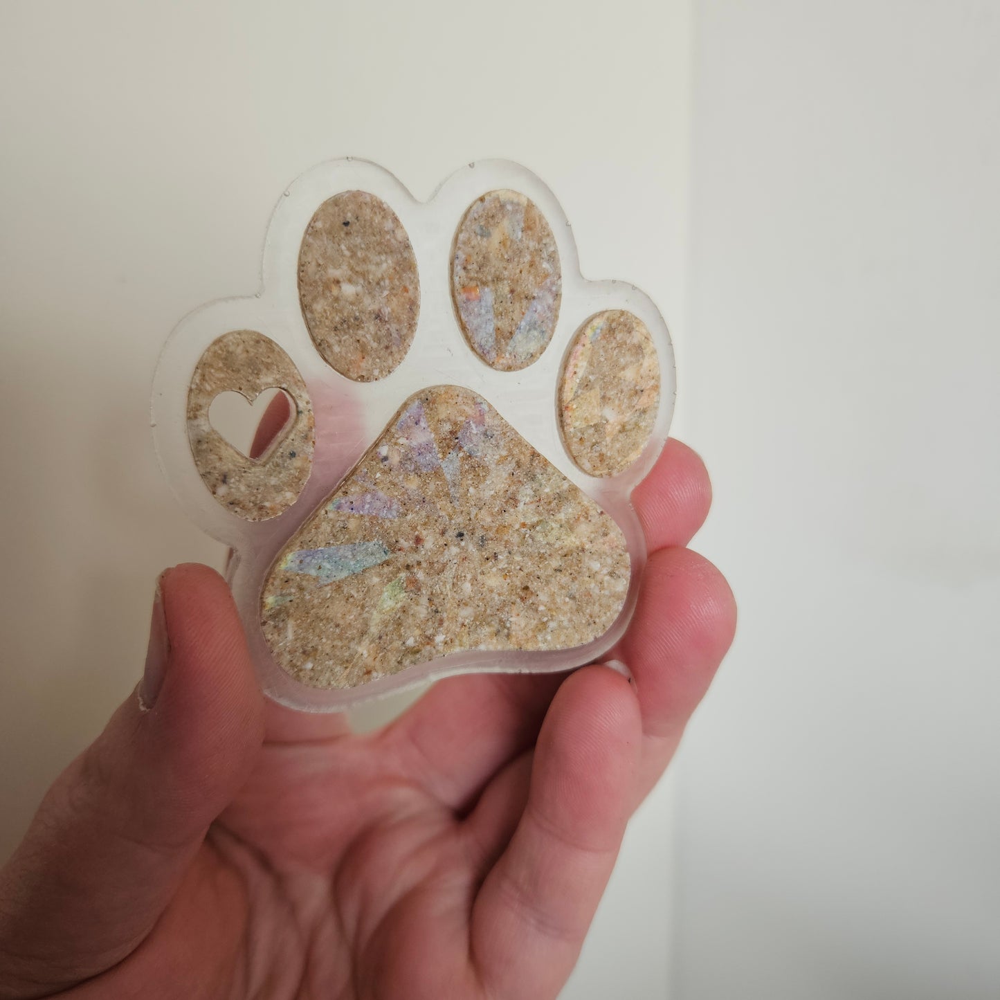 Epoxy Hondenpotje met holografische voetzooltjes