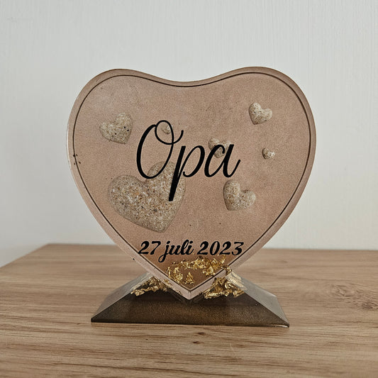 Epoxy Herinneringshart staand maat M