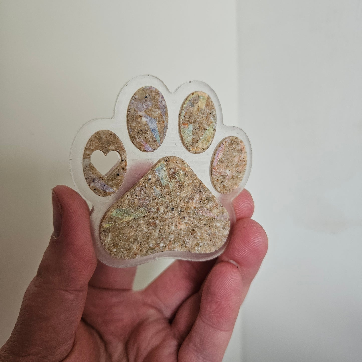 Epoxy Hondenpotje met holografische voetzooltjes