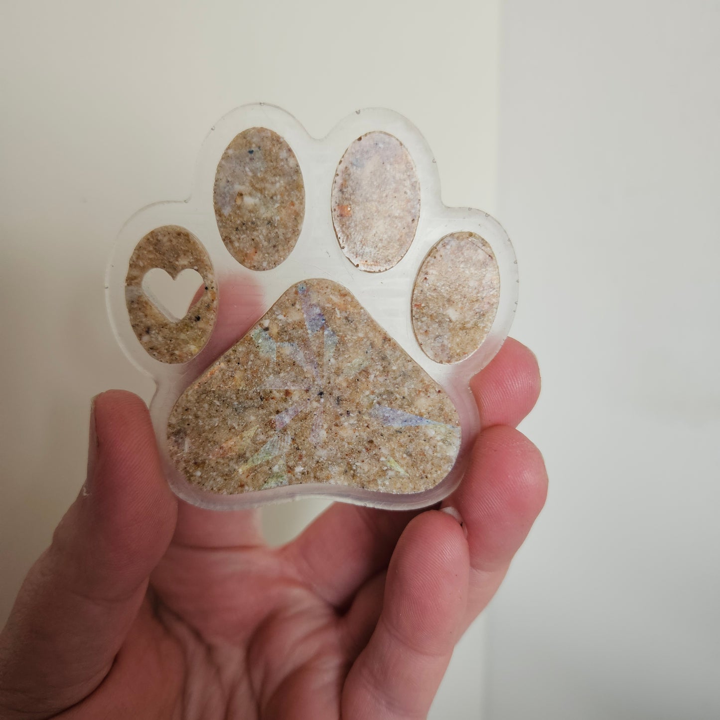 Epoxy Hondenpotje met holografische voetzooltjes